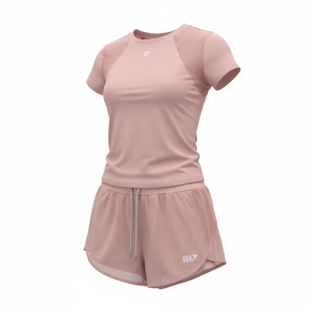 CONJUNTO SMASH SHORTS + CAMISETA FEMININO OXY