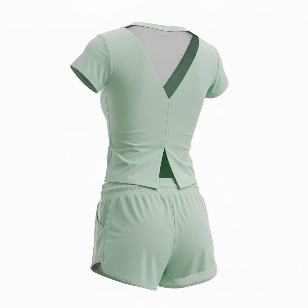 CONJUNTO SMASH SHORTS + CAMISETA FEMININO OXY